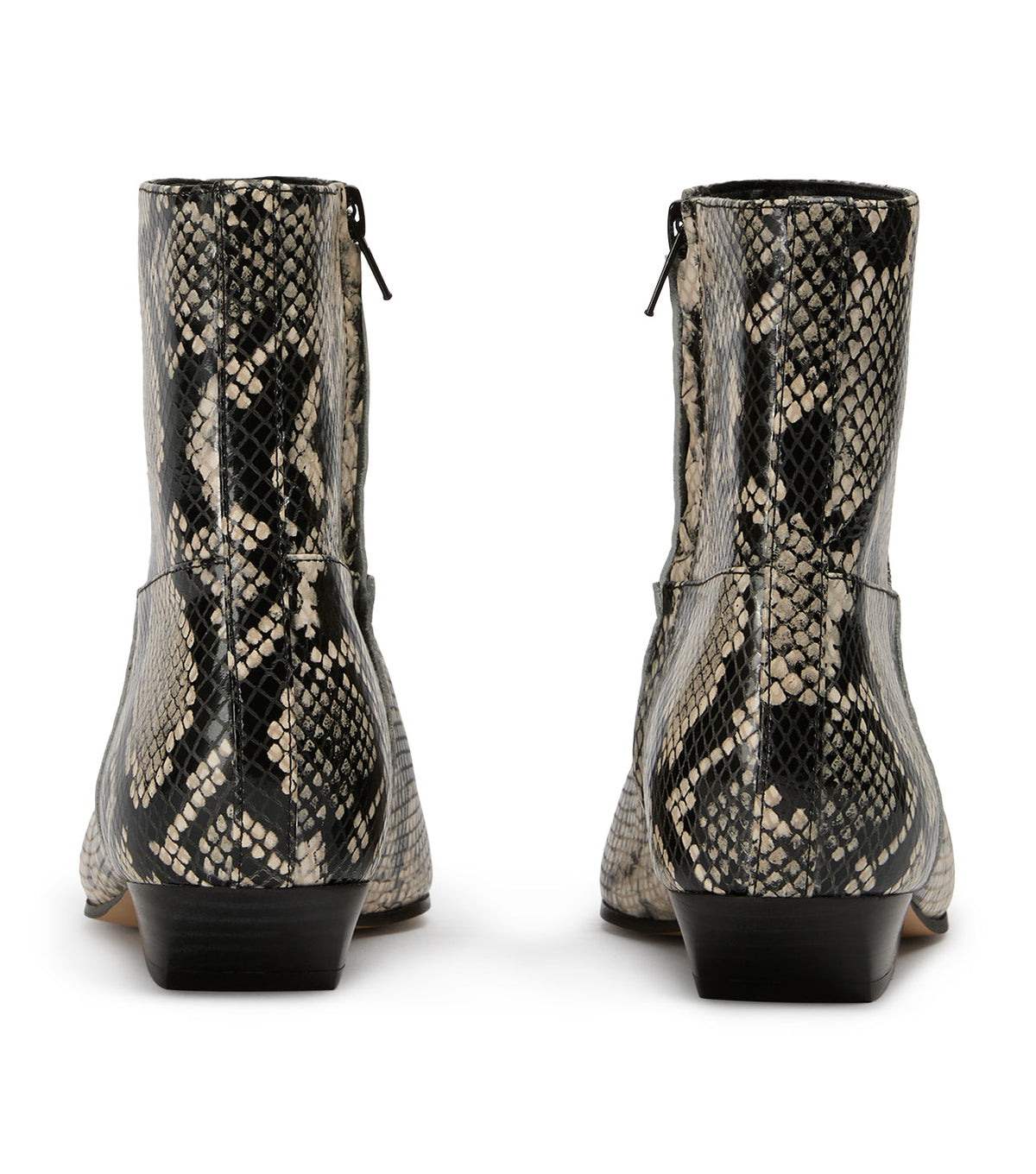 Rupert Ecru Snake Ankle Boots | Tony Bianco