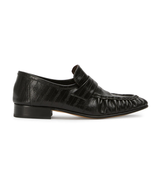Gatsby Black Anguille Flats | Tony Bianco