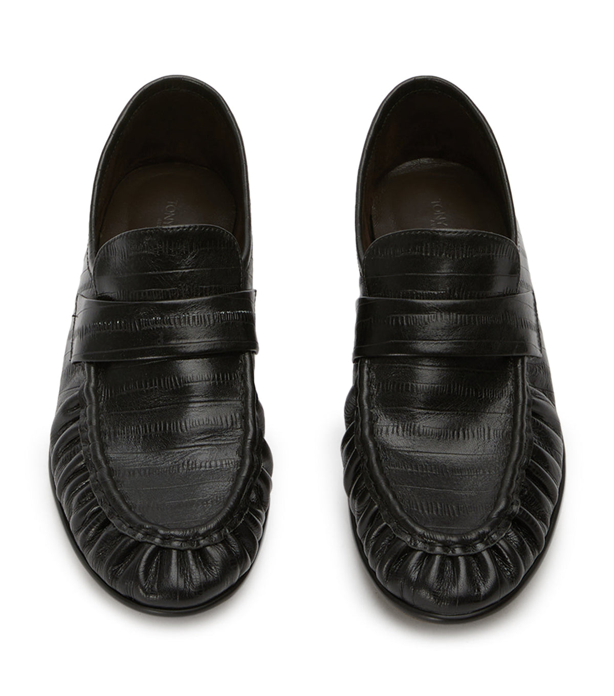 Gatsby Black Anguille Flats | Tony Bianco