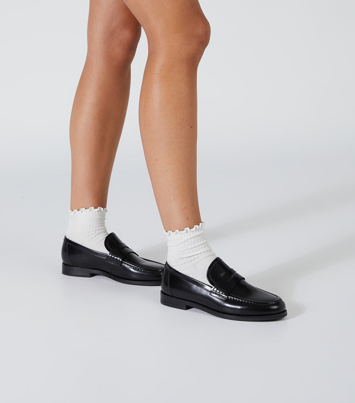 Zac Black Hi Shine Flats | Tony Bianco