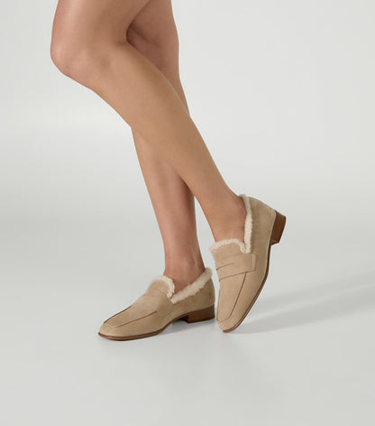 Gloria Stone Suede/Shearling | Tony Bianco