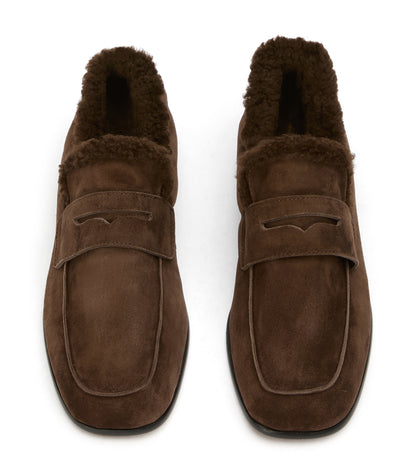 Gloria Espresso Suede/Shearling | Tony Bianco