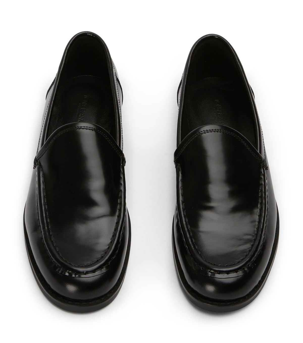 Zoe Black Hi Shine Flats | Tony Bianco