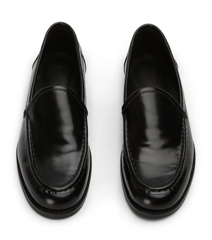 Zoe Black Hi Shine Flats | Tony Bianco