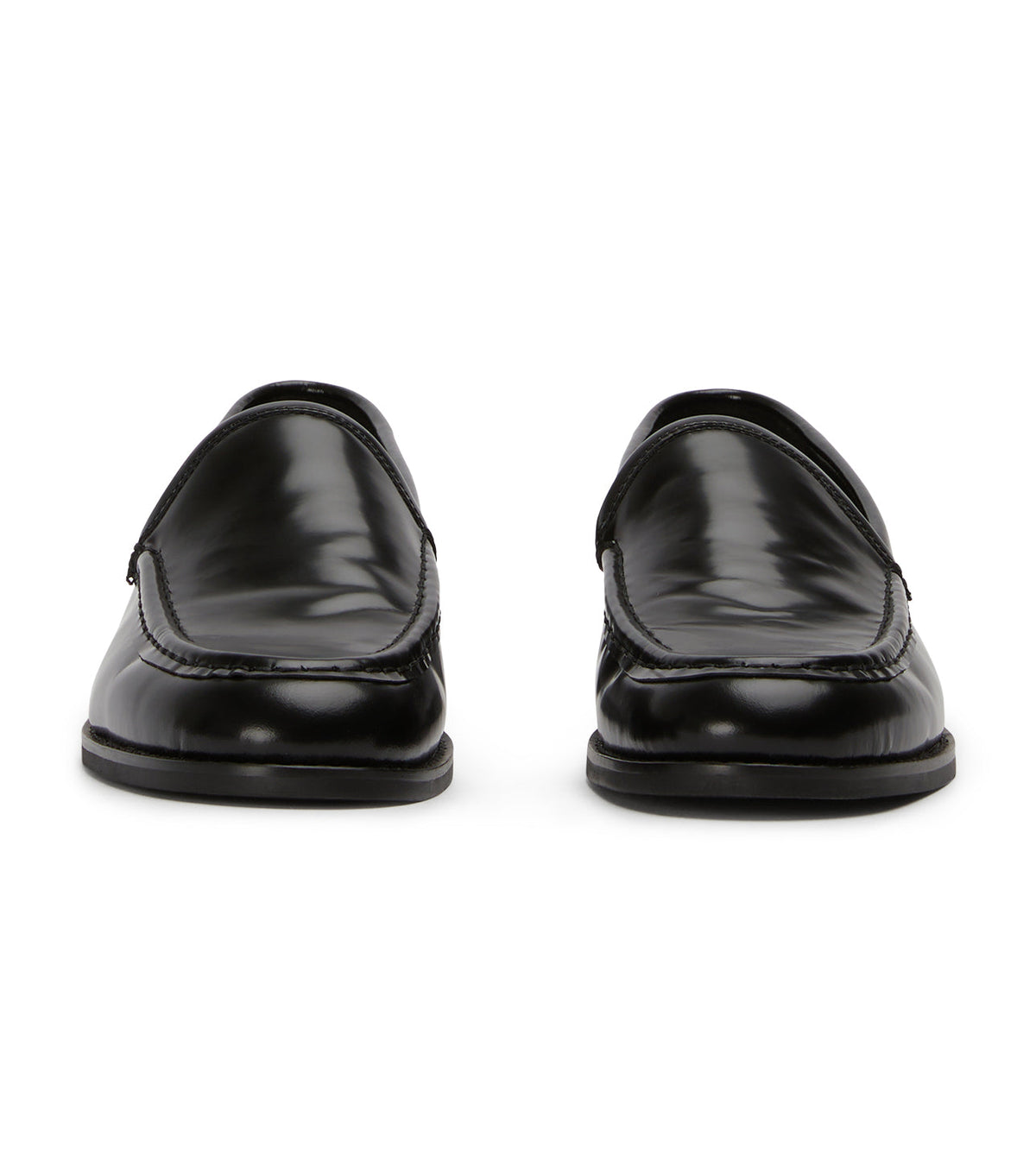 Zoe Black Hi Shine Flats | Tony Bianco