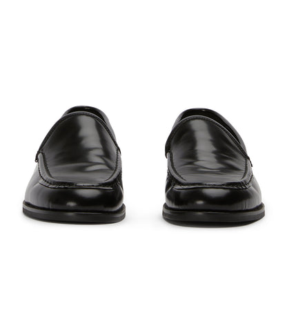 Zoe Black Hi Shine Flats | Tony Bianco