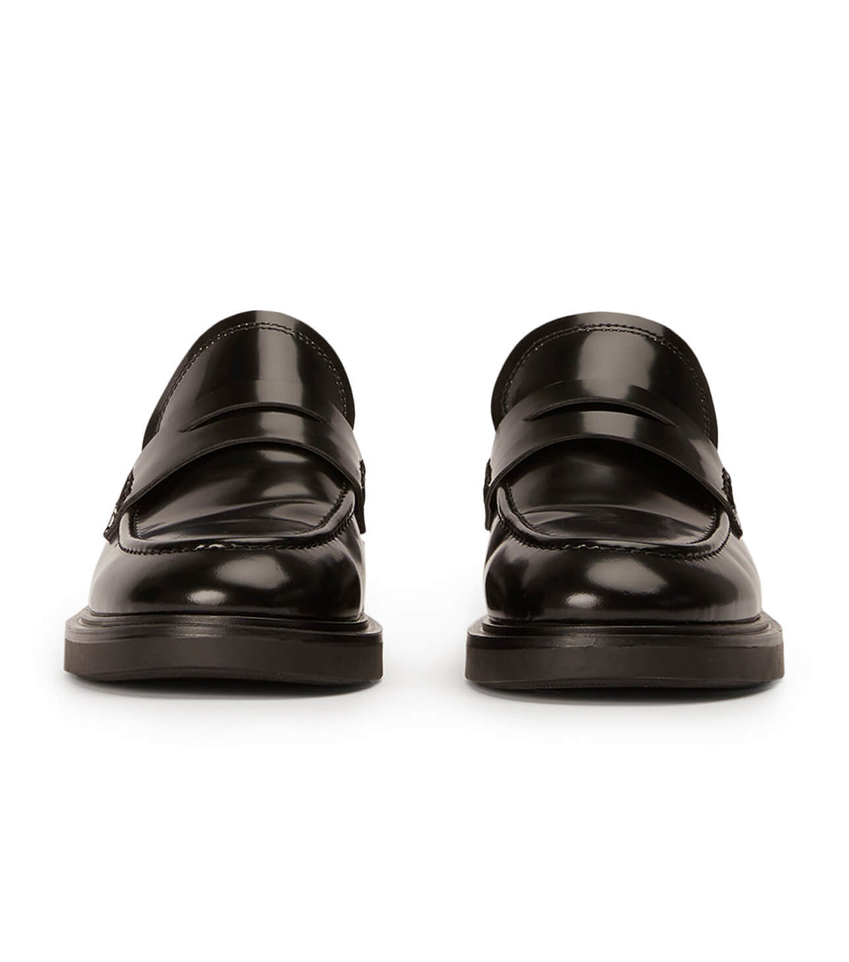 Cherish Black Hi Shine Flats | Tony Bianco