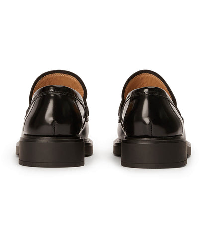 Cherish Black Hi Shine Flats | Tony Bianco