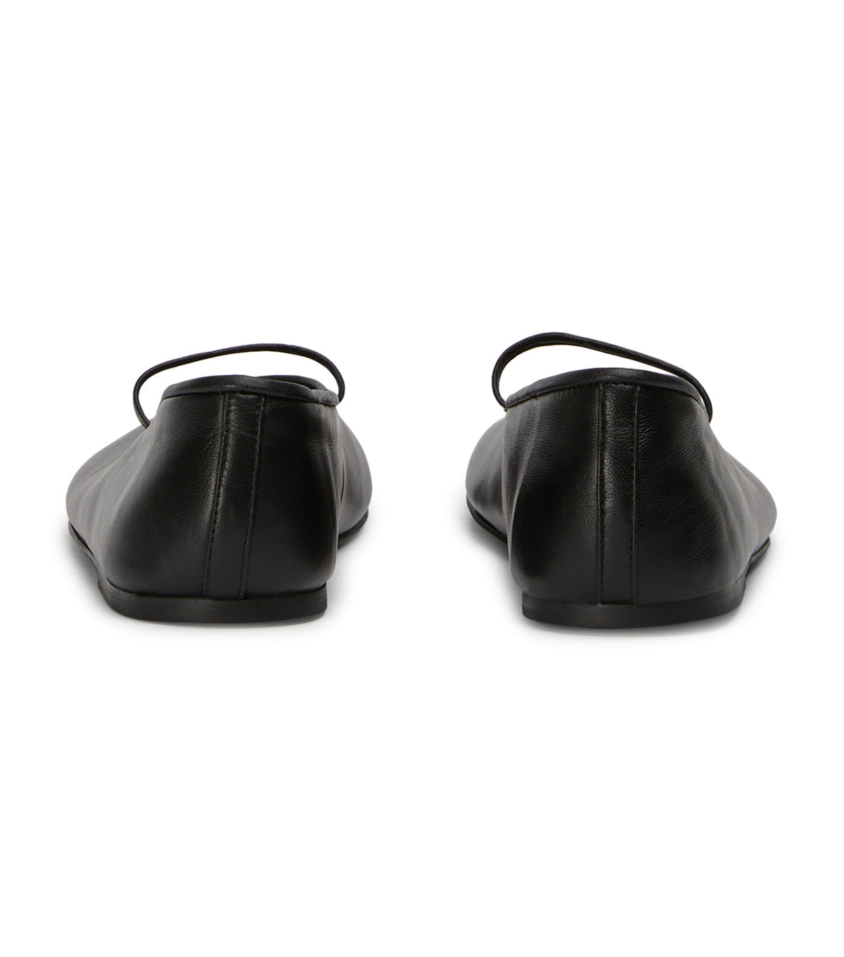 Martinez Black Nappa Flats | Tony Bianco