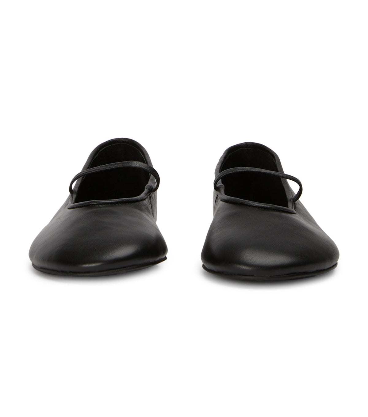 Martinez Black Nappa Flats | Tony Bianco