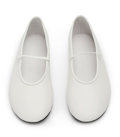 Martinez White Nappa Flats | Tony Bianco