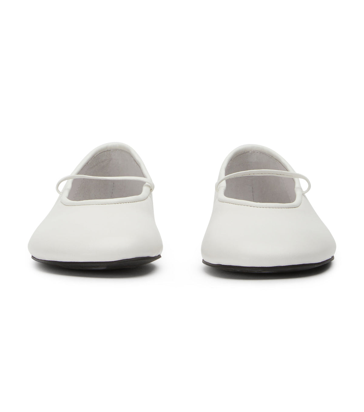 Martinez White Nappa Flats | Tony Bianco