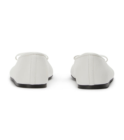 Martinez White Nappa Flats | Tony Bianco