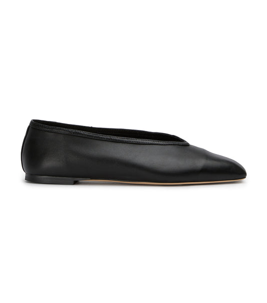 Bianca Black Nappa Flats | Tony Bianco