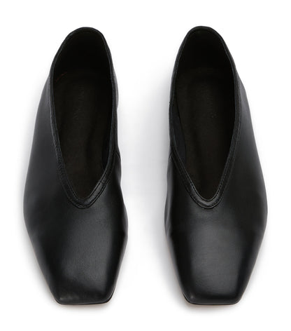 Bianca Black Nappa Flats | Tony Bianco