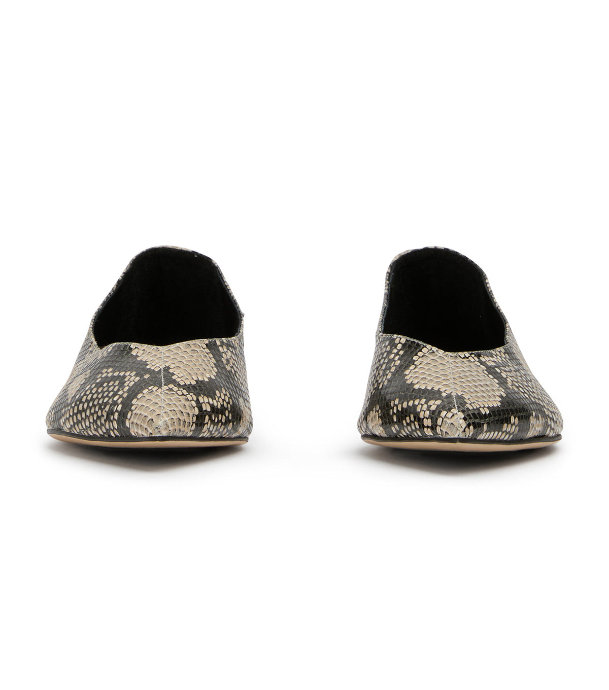 Joop Ecru Snake Flats | Tony Bianco