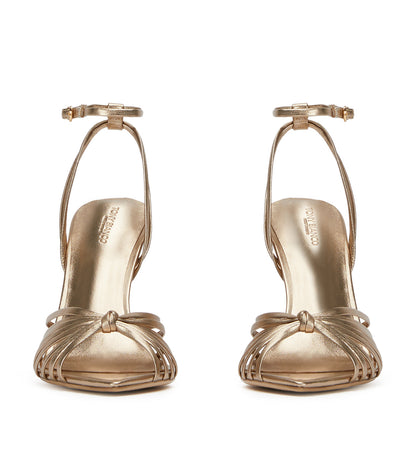 Maxos Amber Nappa Metallic Heels | Tony Bianco