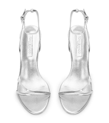 Mariah Silver Nappa Metallic | Tony Bianco