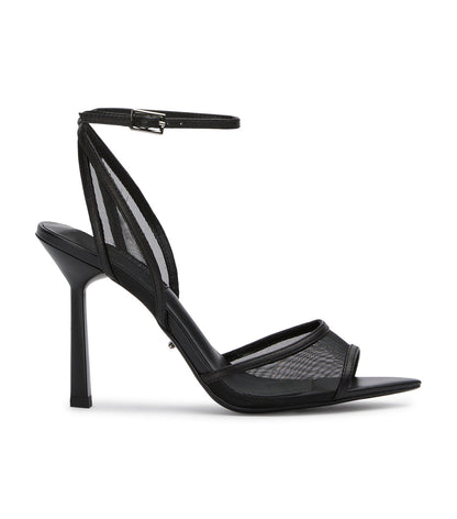Miley Black Nylon/Black Heels | Tony Bianco