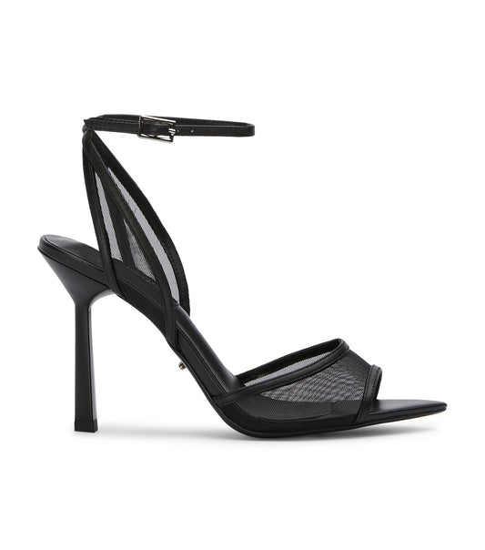 Miley Black Nylon/Black Heels | Tony Bianco