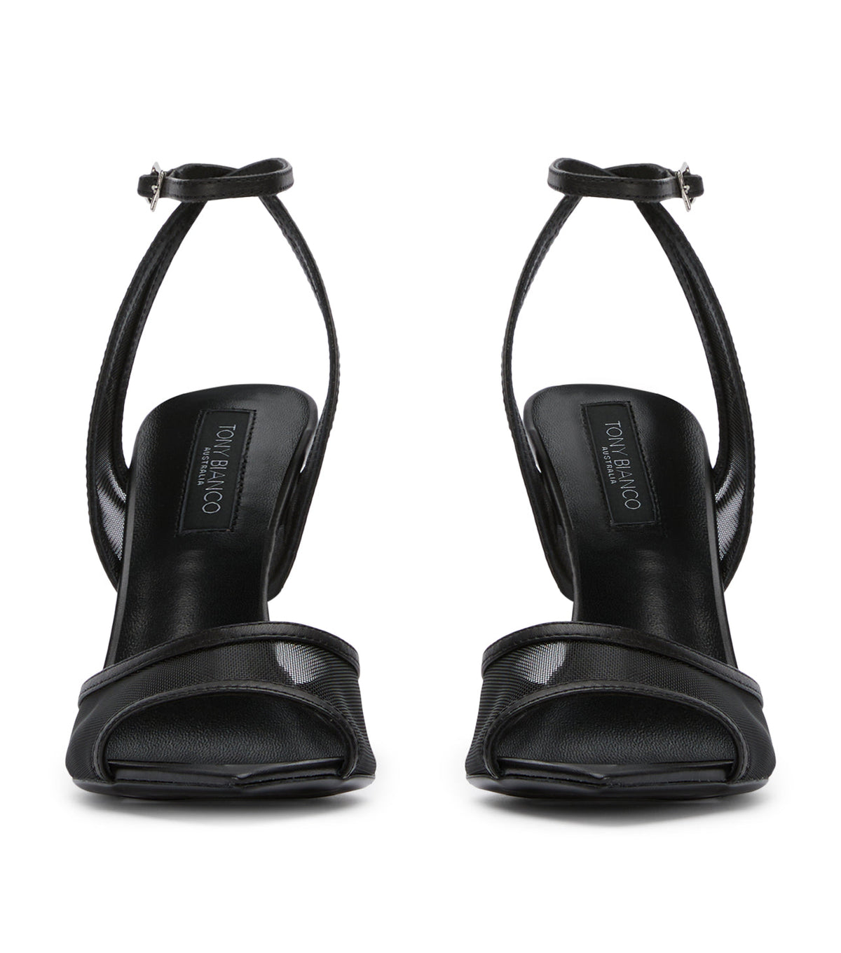 Miley Black Nylon/Black Heels | Tony Bianco