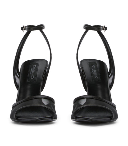 Miley Black Nylon/Black Heels | Tony Bianco