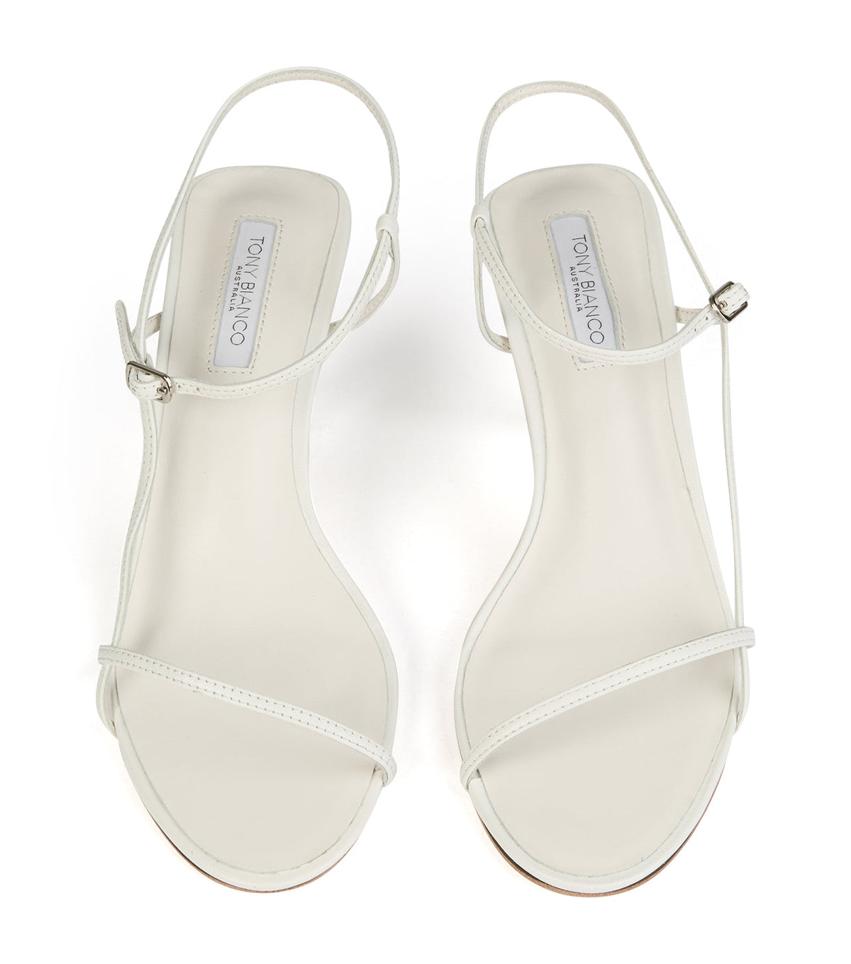 Caprice White Kid Heels | Tony Bianco