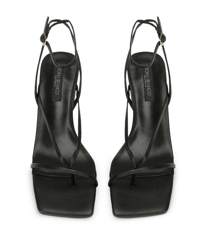 Avi Black Nappa Heels | Tony Bianco
