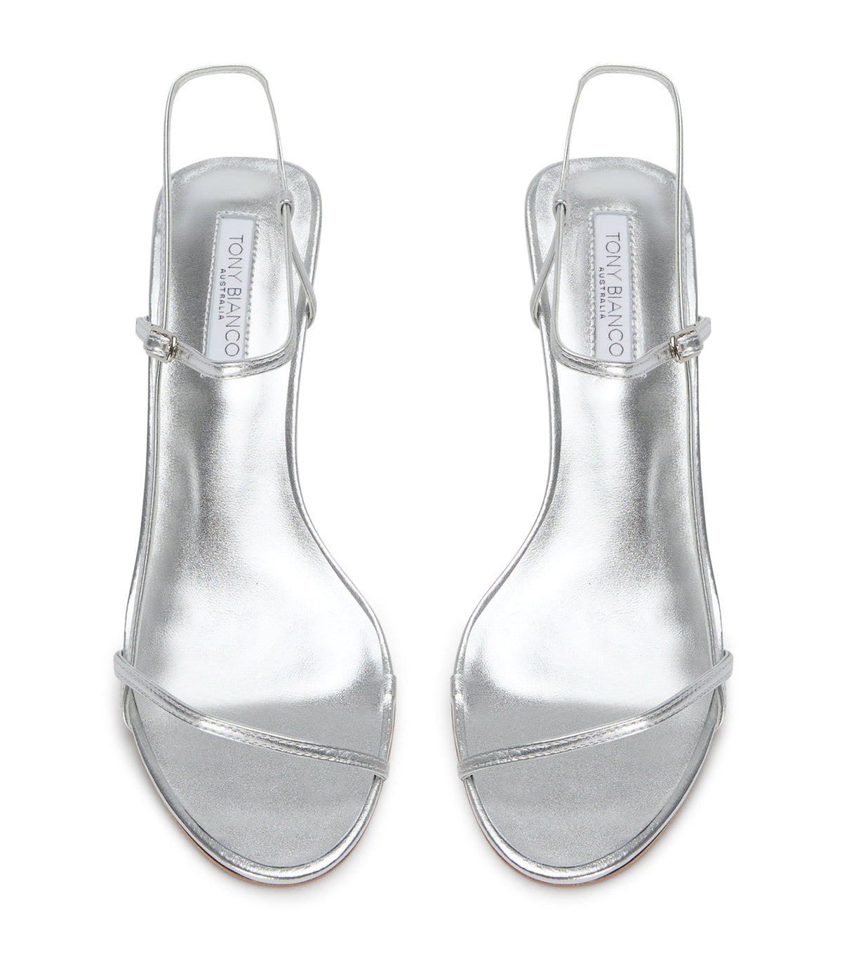 Caprice Silver Nappa Metallic Heels | Tony Bianco