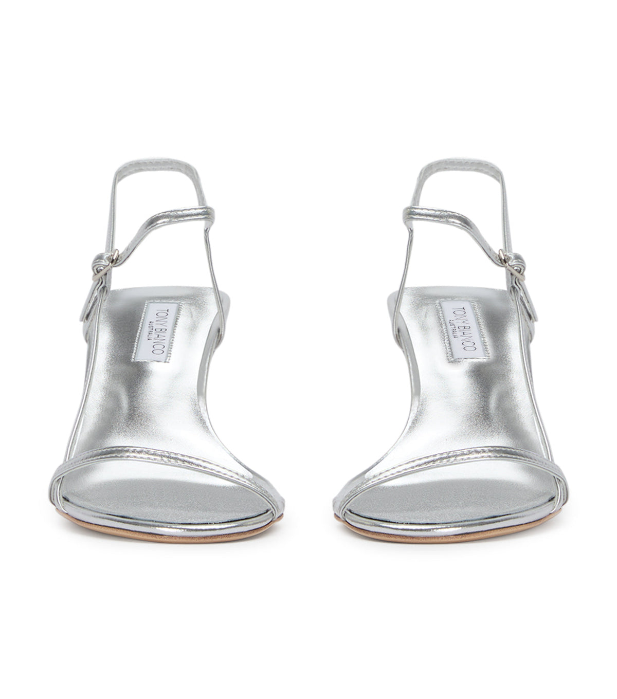 Caprice Silver Nappa Metallic Heels | Tony Bianco