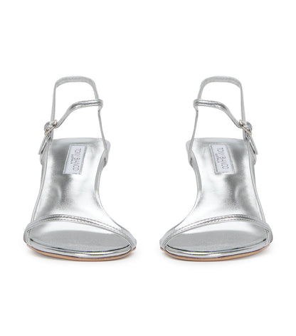 Caprice Silver Nappa Metallic Heels | Tony Bianco