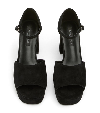 Flash Black Suede | Tony Bianco