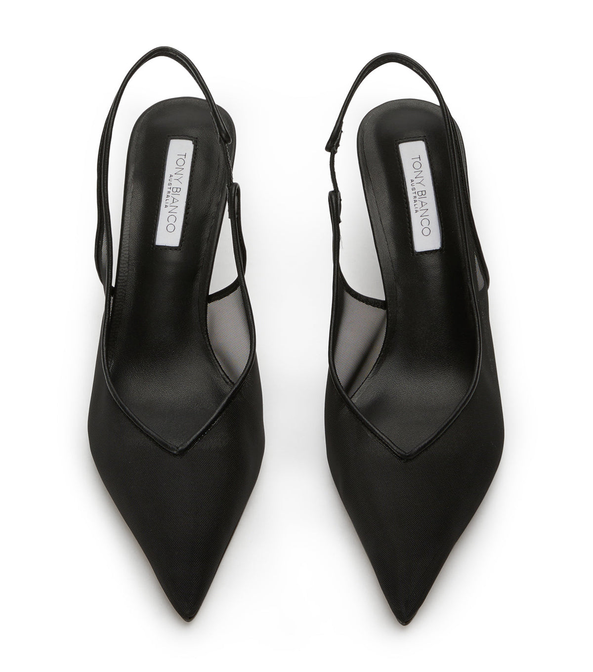 Breeze Black Nylon Heels | Tony Bianco