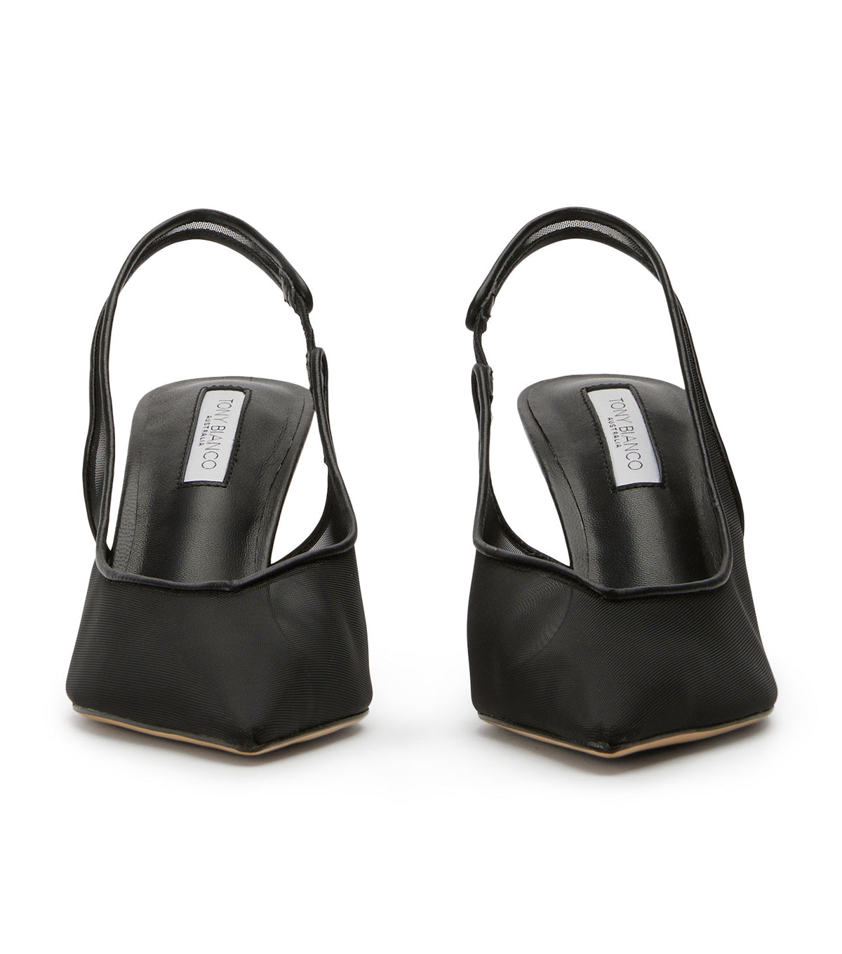Breeze Black Nylon Heels | Tony Bianco