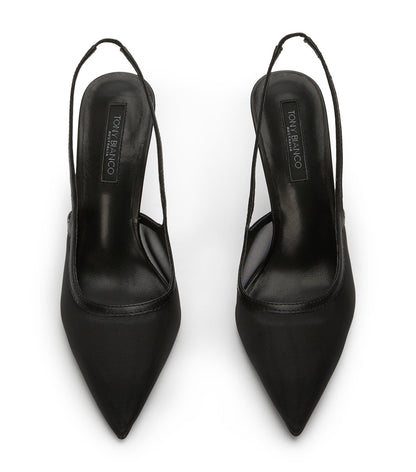 Glide Black Nylon Heels | Tony Bianco