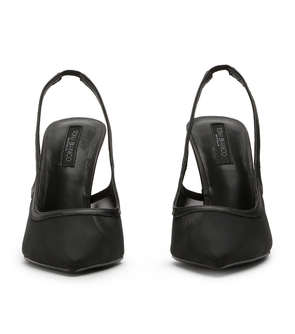 Glide Black Nylon Heels | Tony Bianco