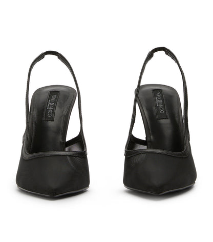Glide Black Nylon Heels | Tony Bianco