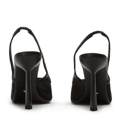 Glide Black Nylon Heels | Tony Bianco