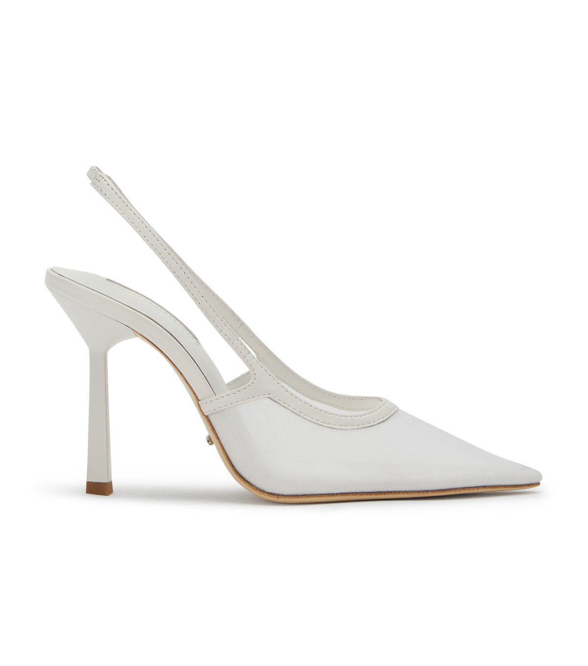 Glide White Nylon Heels | Tony Bianco