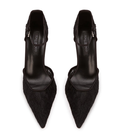 Nina Black Brocade | Tony Bianco