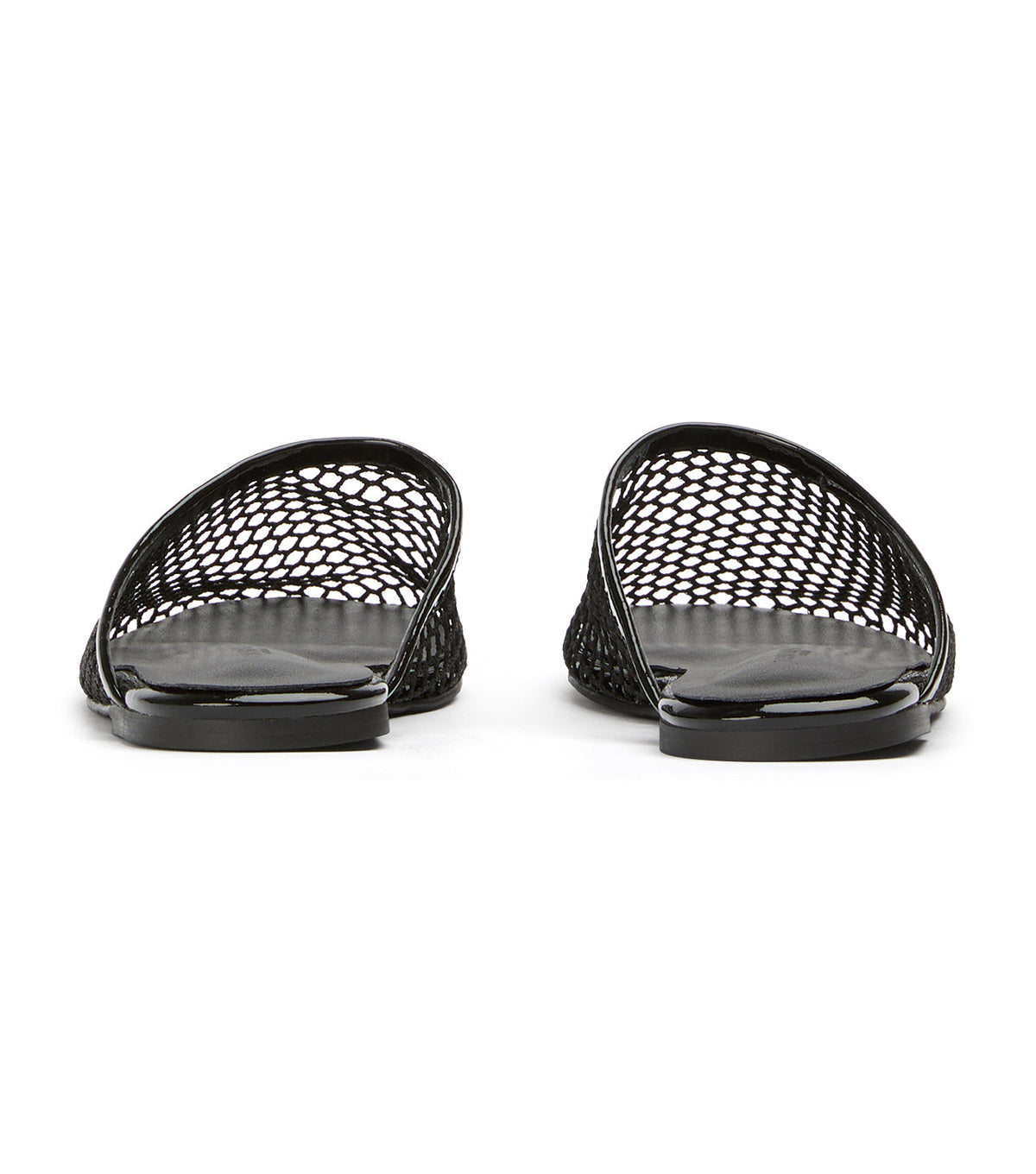 Minaj Black Mesh/Patent | Tony Bianco