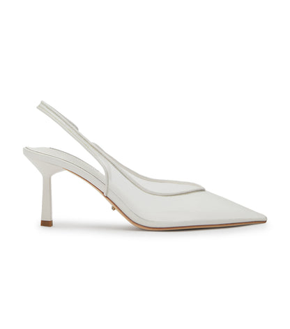 Breeze White Nylon Heels | Tony Bianco