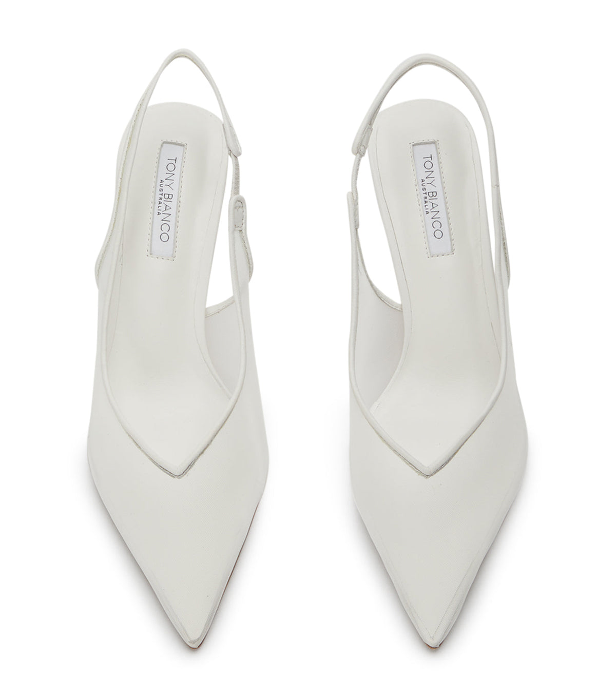Breeze White Nylon Heels | Tony Bianco