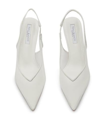 Breeze White Nylon Heels | Tony Bianco
