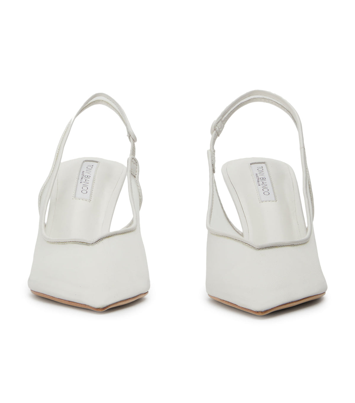 Breeze White Nylon Heels | Tony Bianco