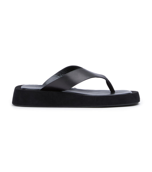 Ives Black Como Sandals | Tony Bianco