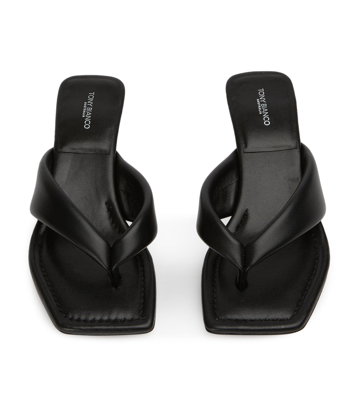 Tropic Black Nappa Heels | Tony Bianco