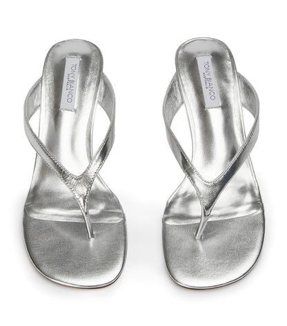 Krista Silver Nappa Metallic Heels | Tony Bianco