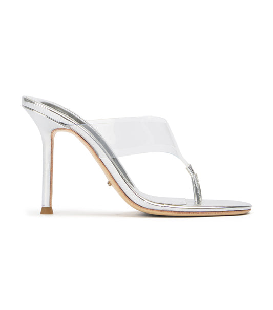 Dolli Clear Vinylite/Silver | Tony Bianco