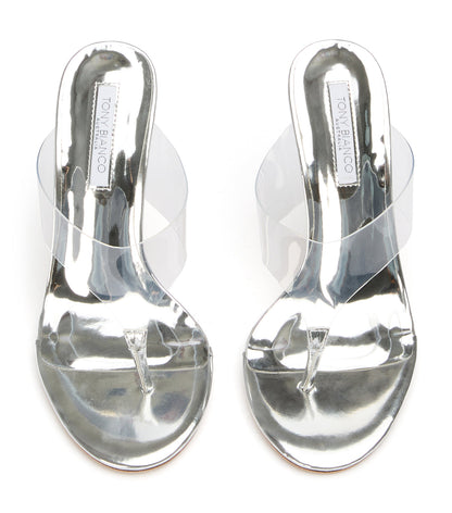 Dolli Clear Vinylite/Silver | Tony Bianco